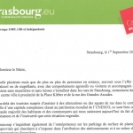 J’ai écrit au Maire de Strasbourg à propos de la sécurité à Strasbourg