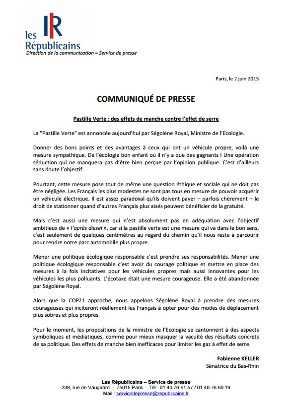 Communiqué de presse